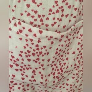 Like new, Red and White Heart Print Button Down Shirt in 100% cotton